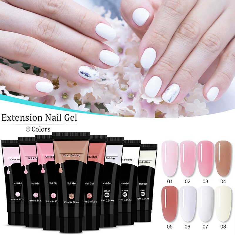 Gel Nails Set Nail Gel Set with Nail File Brush
