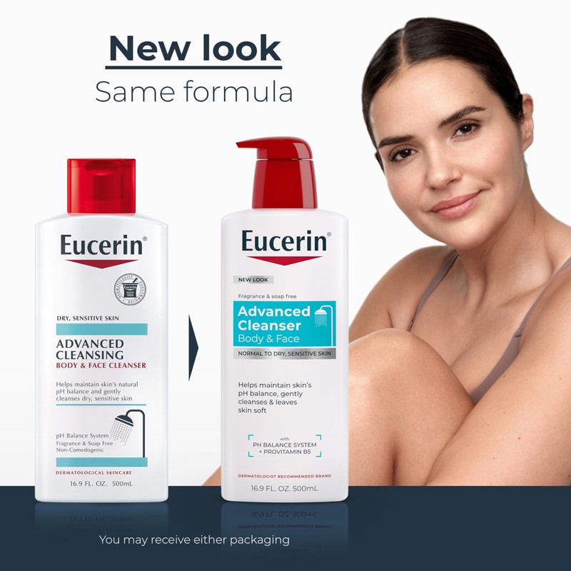Eucerin Advanced Cleansing Body & Face Cleanser - Fragrance &