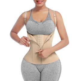 FeelinGirl Waist Trainer Vest for Women Tummy Control Corset Shapewear with Steel Bones Cincher Tank Top Girdle