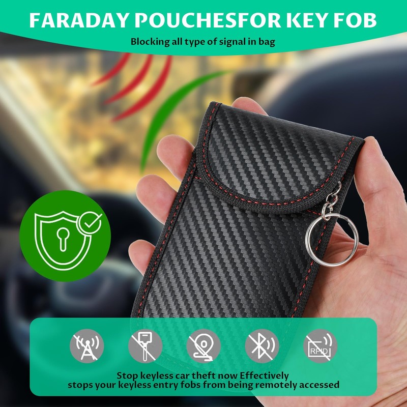 Faraday Pouch for Car Key, 3 Pack Faraday Bag for
