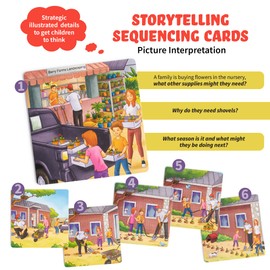 Sequencing Cards for Storytelling, Speech Therapy Game, Special Education Materials, Sentence Building, Problem Solving, Homeschooling Sequence Cards, Autism Game, Picture Sences, SEL