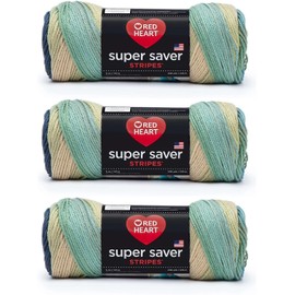 Red Heart Super Saver, paquete de 3 hilos Sutherland Stripe