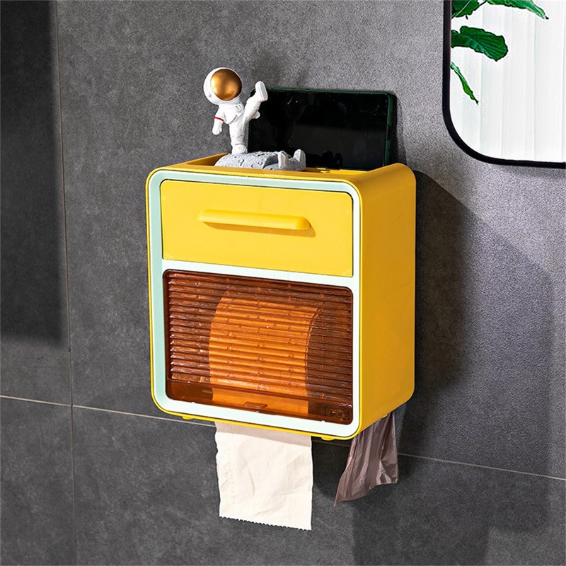 Toilet Paper Roll Box Waterproof Wall Mount Toilet Tissue Holder