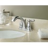 Moen Brantford Chrome Two-Handle Low-Arc Traditional Centerset Bathroom Faucet with