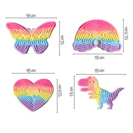 WEAREWE Sensory Activity Board, Reversible Design Children's Busy Board, Travel Activities for 3+ & Adult Children ADHD & Autism Quiet No Clutter Toy Gift with 11 Strings Heart