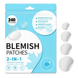 Blemish Patch Pimple Patch Ultra Thin Hydrocolloid Patch Invisible With Salicylic Acid and Tea Tree Skin Care Day and Night 2-in-1 (Round-240pcs)