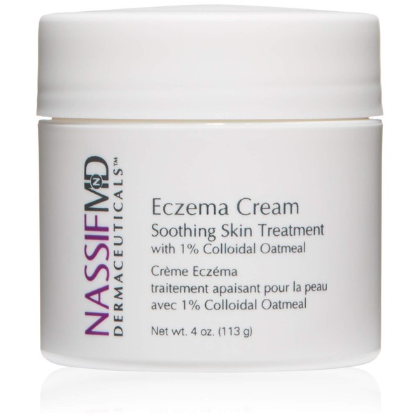 NassifMD Eczema Cream with 1% Colloidal Oatmeal to Relieve Eczema, Skin Irritations or Post Treatment Skin | 4oz