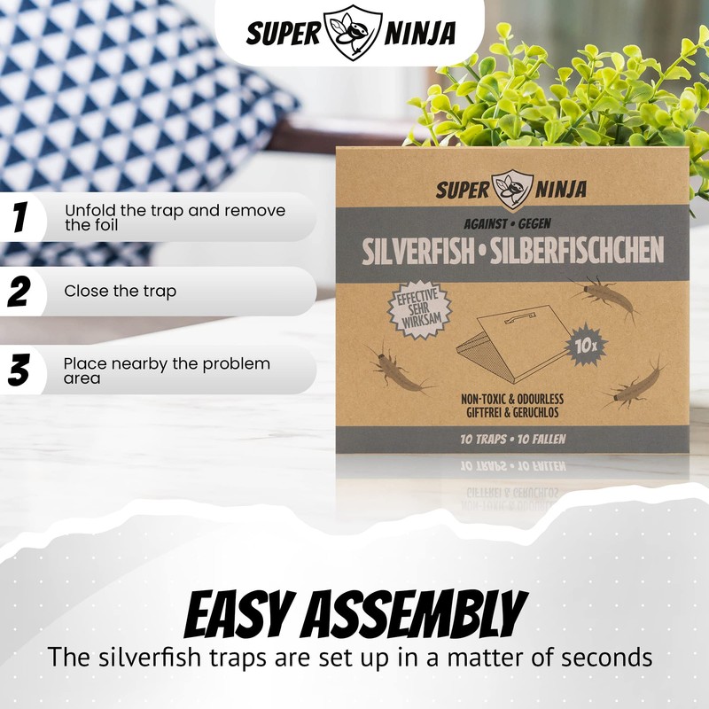 Super Ninja Silverfish Trap - 10 Pack - Ecological Silverfish