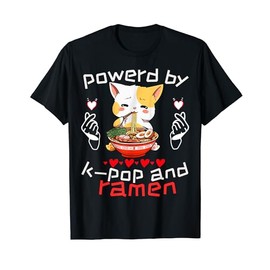 Powered by K-pop and Ramen Kpop Merch Merchandise T-Shirt