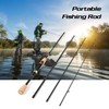 Portable Travel Spinning Fishing Rod Lightweight Carbon Fiber 4 Pieces