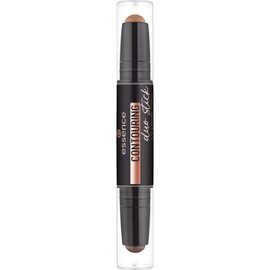 essence | Contour Duo Stick | 2-in-1 Highlight and Contour Slim Stick, Creamy, Buildable and Easy to Apply | Vegan & Cruelty Free (50 | Deep)