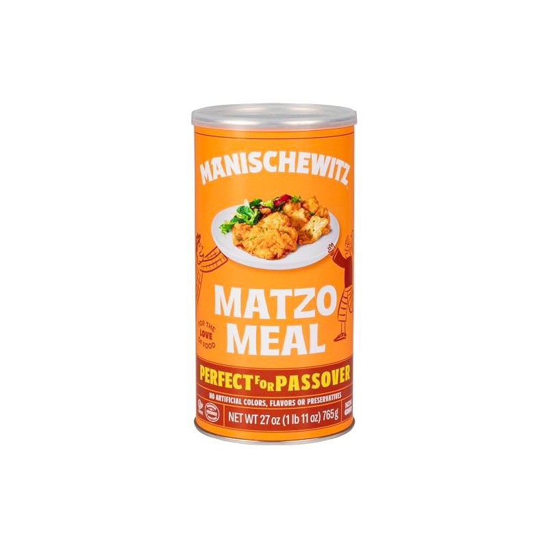 Manischewitz Matzo Meal, 27 Ounce Resealable Canister" Kosher For Passover