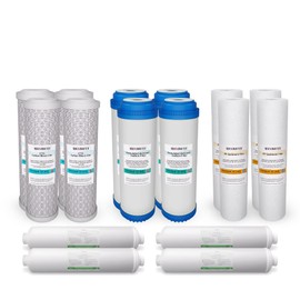 Max Water 2-Year Reverse Osmosis Replacement Filter Set - 16-Pack for Standard 5 Stage Under Sink RO Systems Includes Standard 10” Sediment, GAC, CTO & Inline Carbon Filters