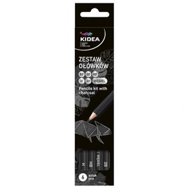 Charcoal Pencil Set of 6 KIDEA