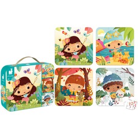 Janod 4 Progressive 4 Seasons Jigsaw Puzzles 6, 9, 12 & 16 Piece - Ages 3+ - J02658