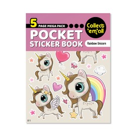 Pick2Drop Kids Sticker Sheets Sticker Pad Kids Children Activity Packs Arts & Crafts Projects Gift of Festival Reward Birthday Party Favor (Rainbow Unicorn)