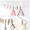 Wooden Wood Pinch Clips (Natural x 7.2cm x 24pcs) Delivery