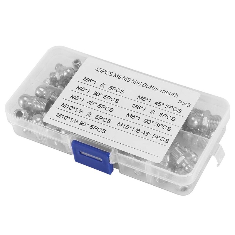 Fdit Graseras, 45 Piezas Graseras, Kit de graseras Mecánica Duradera