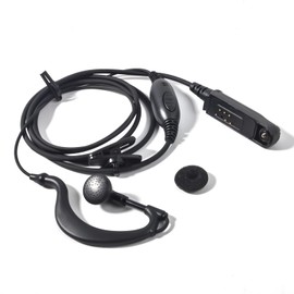 HYS Radio Headset 2 Pin Compatible with Baofeng UV-9G UV-9R GT-3WP UV-9R Plus UV-9R Plus MK1 UV-9R PRO UV-82WP(T-56) BF-T57 BF-9700 Walkie Talkie Headphones (G-Shape)