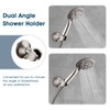 BRIGHT SHOWERS Strong Adhesive Shower Head Holder with Dual Angle