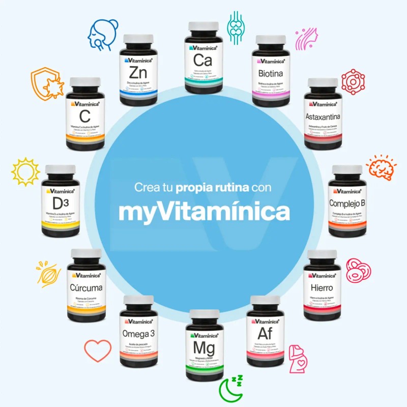 Vitamínica Mg Magnesium (180 Capsules) - Natural Mineral for 90