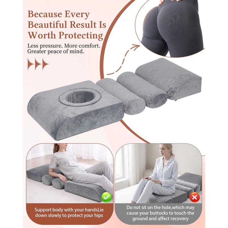 BBL Bed After Surgery for Sleeping, Ergonomic Recovery Mattress with