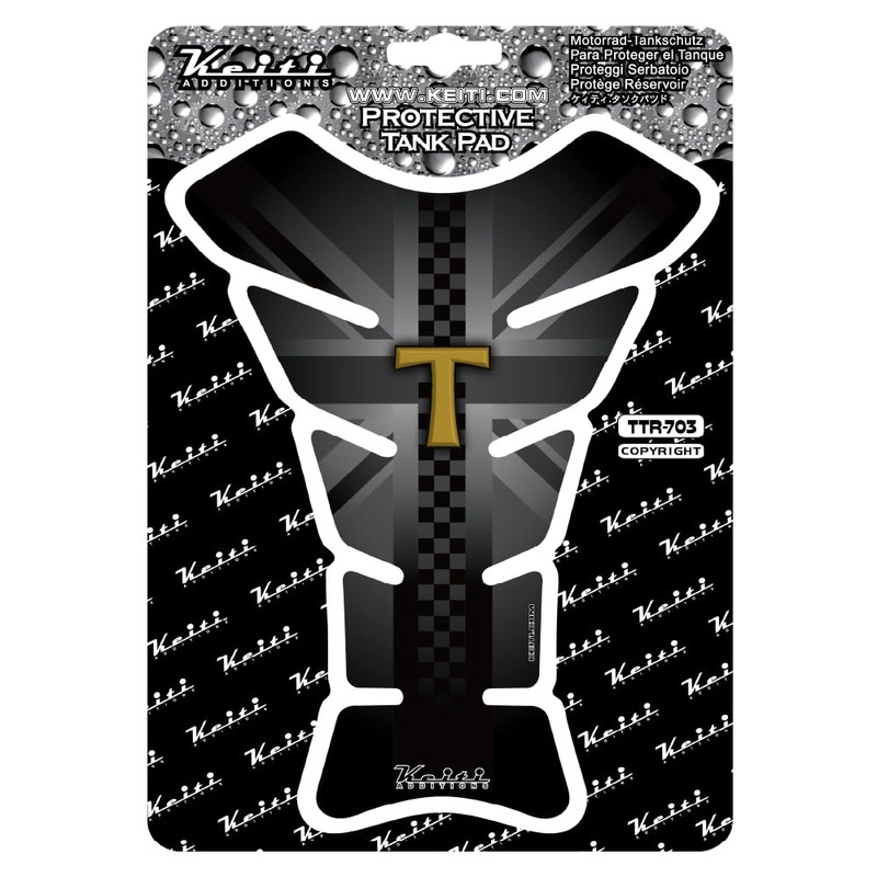 Keiti Motorcycle Tank Pad TTR-703 Black