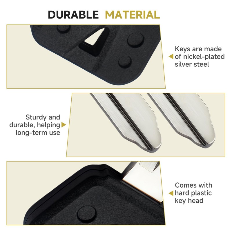 Numano (2 Pack For New Motorcycle Blank Uncut Key Key
