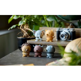 Hoptimist Soft Buffalo, Bobble Figure & Lucky Charm Scandinavian, Living Room & Desk Decoration, Office Gadget, Great Small Gifts, 4.5 x 5.8 x 7.6 cm, Small, Brown