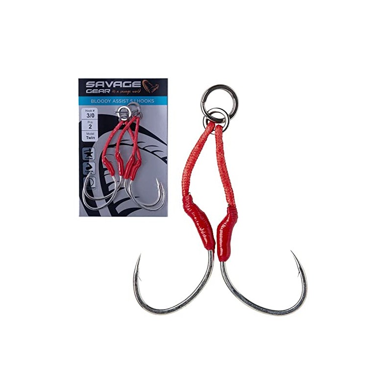 Savage Gear Double Bloody Assist Hook SJ Pack of 2