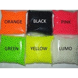 8mm FLURO ATTRACTOR BEADS LUMO ORANGE BLACK PINK GREEN YELLOWMIXED SEA FISHING RIG MAKING BEACH BOAT PIER (YELLOW)