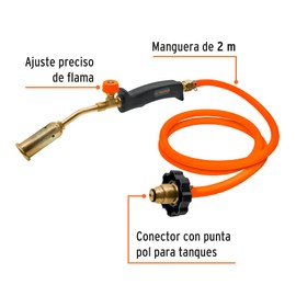 Truper SOP-200, Soplete con manguera para gas, 200 PSI