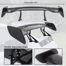 GOODFITMENT 46” Rear Trunk Spoiler Wing Adjustable GT-Style Carbon For Hyundai Tiburon 97-08