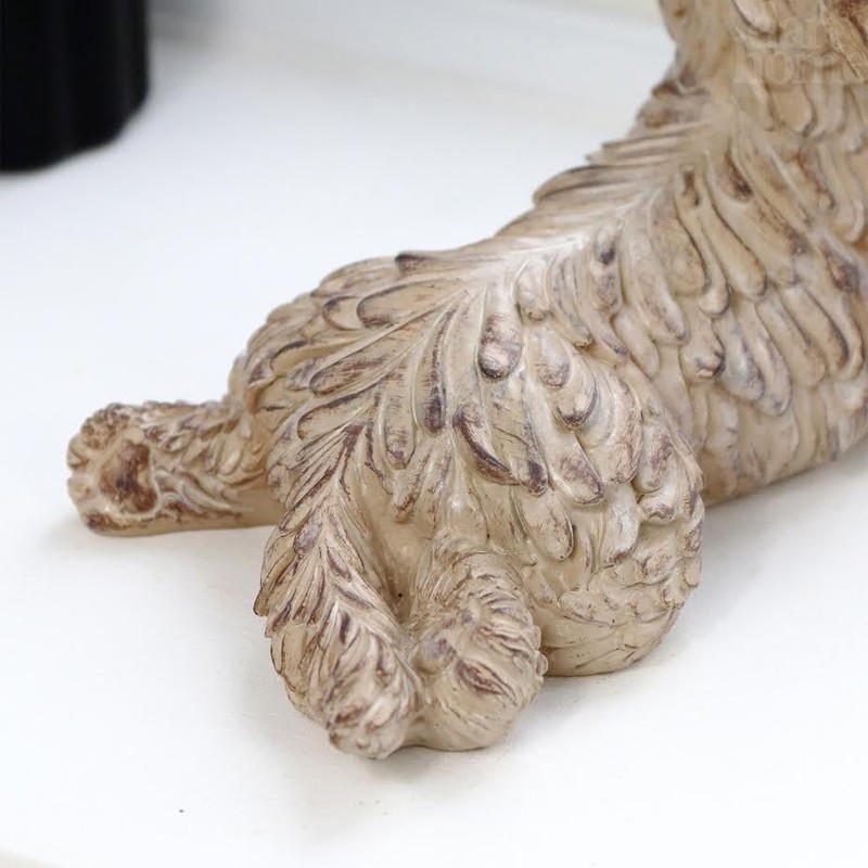 Lying Cockapoo Ornament 22cm Resin Textured Resting Puppy Dog Indoor