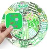 50PCS Green Motivational Stickers, Motivational English Phrases Sticker Packs for
