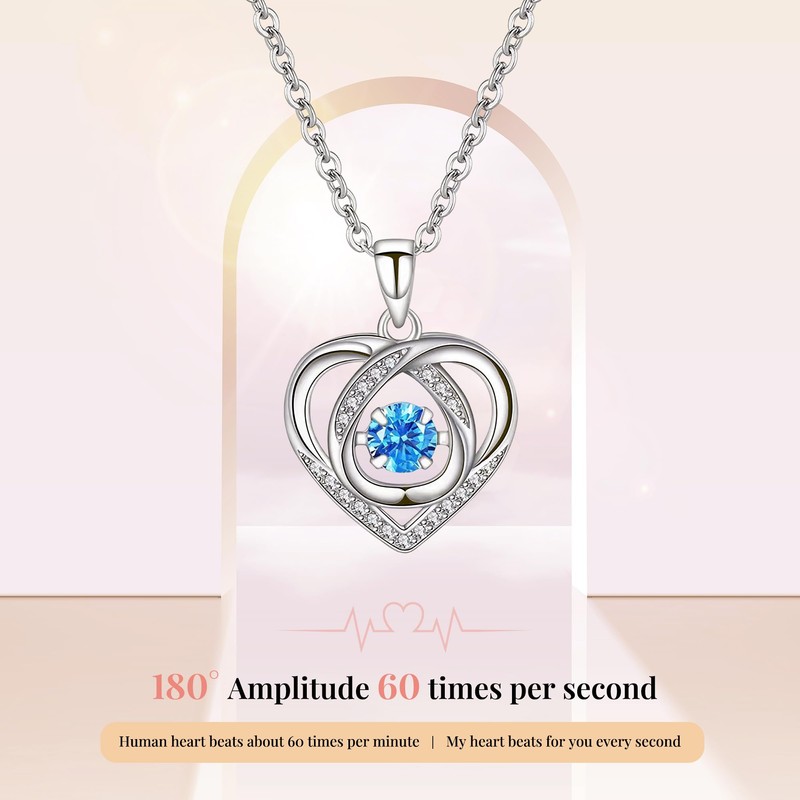 IDOKAWA Collar con colgante para mujer, Zirconia cúbica, Circón