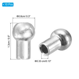 PATIKIL Cable Ball Stopper, 10pcs Stainless Steel Gym Machine Accessories for 5mm Cable Fitness Equipment Wire Rope Port Joint Replacement Parts for Home Gym Machine, Silver