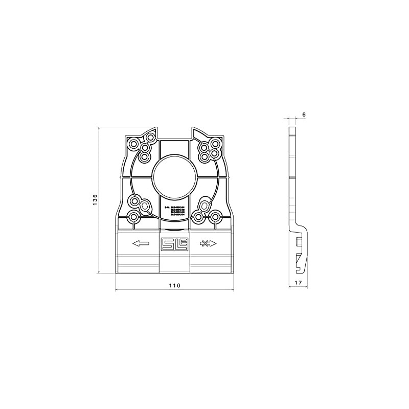 SLE Professional Guide Rail Adapter for Einhell TP-ET 18 Li/TP-RO