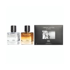 Zara Vibrant Leather and Oud Vibrant Leather Cologne for Men EDP Eau De Parfum Fragrance Set 2x 60 ML (2.03 FL. OZ)
