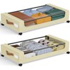 GoMaihe Under Bed Storage with Wheels: XXL 48L Rolling Underbed