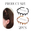 2 Pcs Zig Zag Headband,Black Teeth Shape Zigzag Hairband,Adjustable Elastic