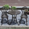 JARDIN DE CENTENNIAL Patio Bistro Set.Rust-Resistant Cast Aluminum Bistro Table