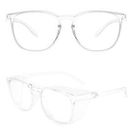 Alsenor Safety Glasses Anti Fog Goggles Protective Eyewear Blue Light Blocking Anti Dust UV Protection Glasses For Men Women (Transparent)