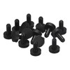sourcing map 16 Pieces Black Rubber Stopper, 3mm Plug Holes