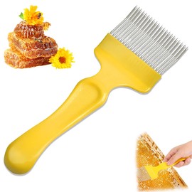 SGERUFZ 1 Piece Stainless Steel Discapping Fork Beekeeping Equipment Accessories for Honey Comb Beekeeping Tool with 21 Prongs