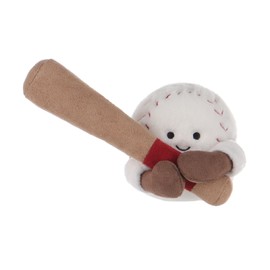 Apricot Lamb Rounders Ball Sports Plush Toys for Kids, Soft Cute Cuddly Toy for Baby Girls and Boys, Fluffy Baseball Roundering Ball White 14 cm