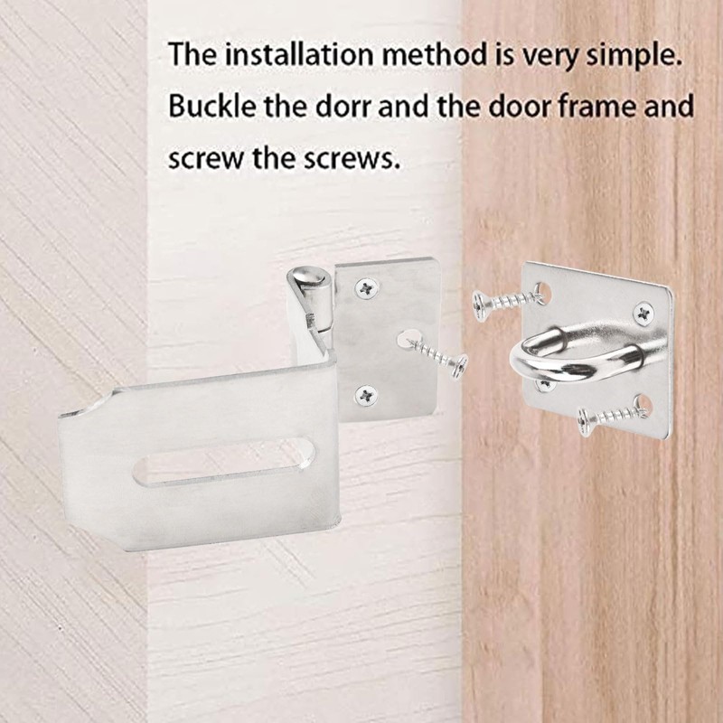 INCREWAY Door Padlock Hasp, 2PCS 3 Inch Stainless Steel 90