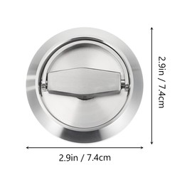 Yardenfun 2pcs Stainless Steel Recessed Invisible Handle Privacy Pull Ring Door Lock for Sliding Doors Elegant Concealed Design for Furniture and Garage