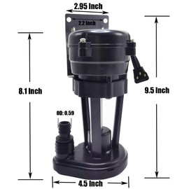 E-Found 6W Water Pump for Ice Machine, Replacement Water Pump Compatible with Universal Ice Machines, Upper Water Pump, Ice Maker Pump 110V 1500RPM