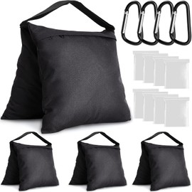Aimosen - 4 paquetes de bolsas de arena con peso para trípode de fotografía y equipo de video, bolsa de silla de montar resistente para s...
